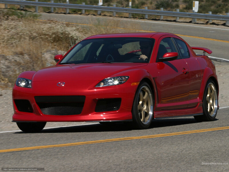 red mazda rx-8 in motion