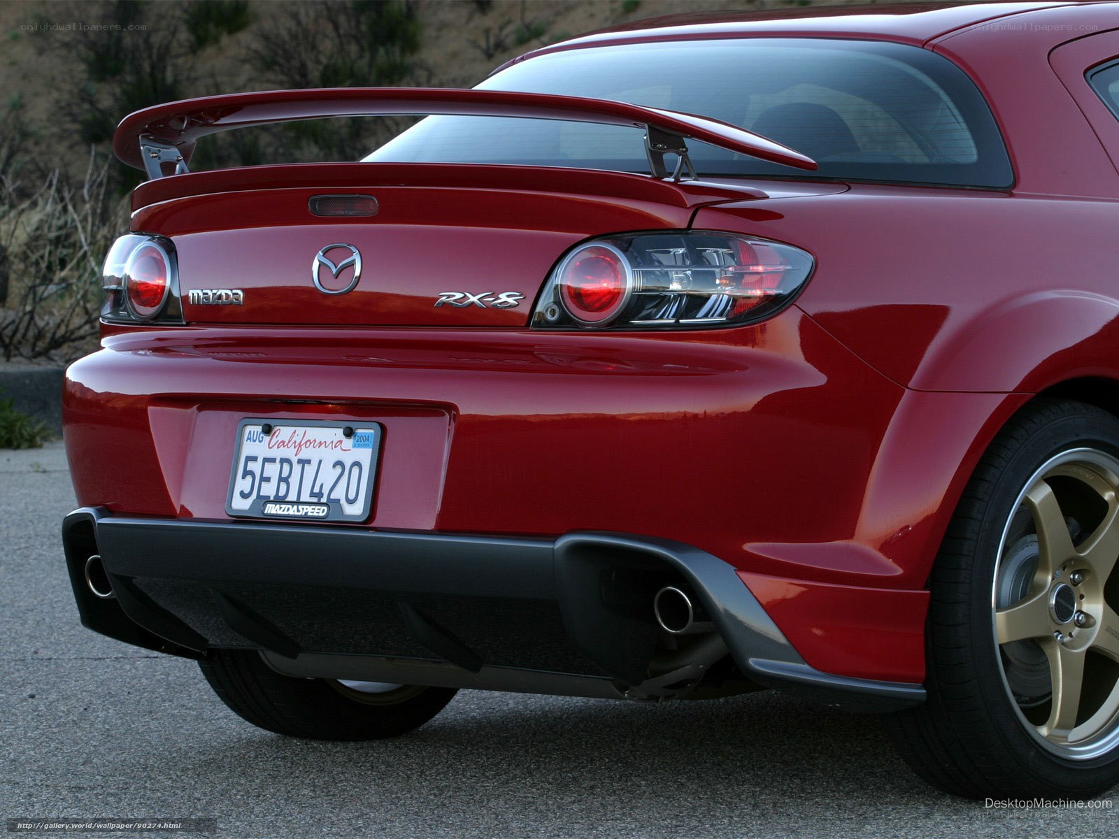 Red Mazda RX-8 rear view