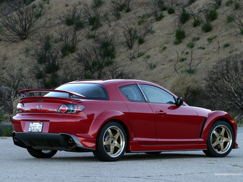 red mazda rx-8 sports car