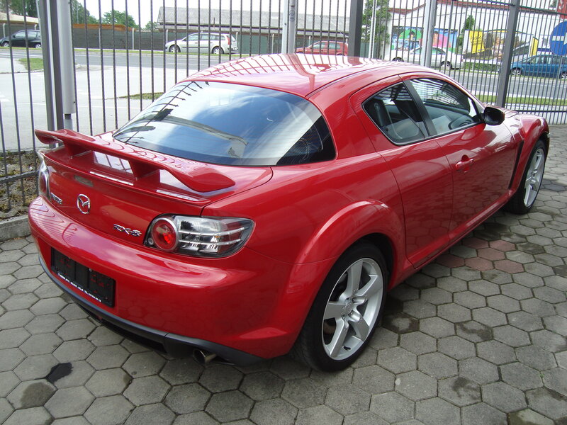 Red Mazda RX-8 sports car