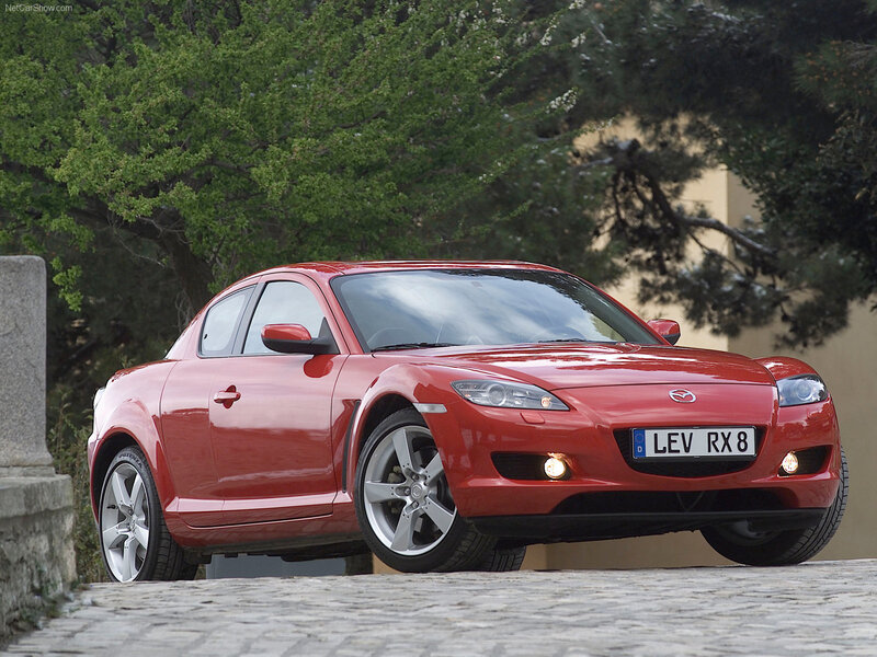 Red Mazda RX-8 sports car