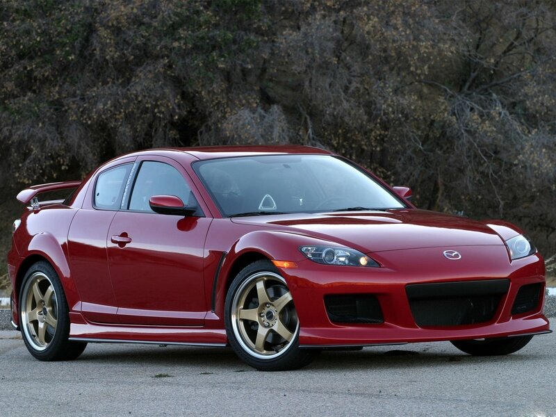 Red Mazda RX-8 sports car