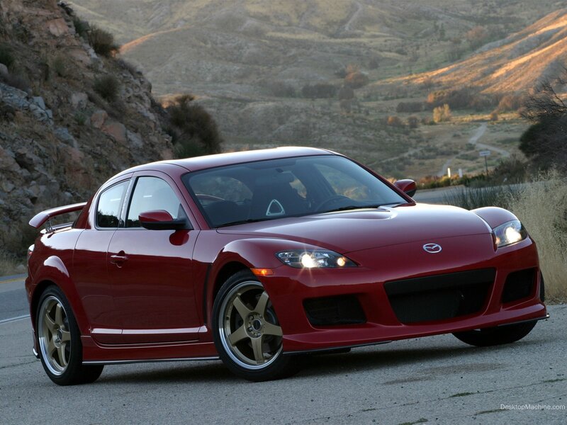 Red Mazda RX-8 sports car