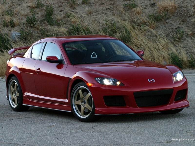 Red Mazda RX-8 sports car