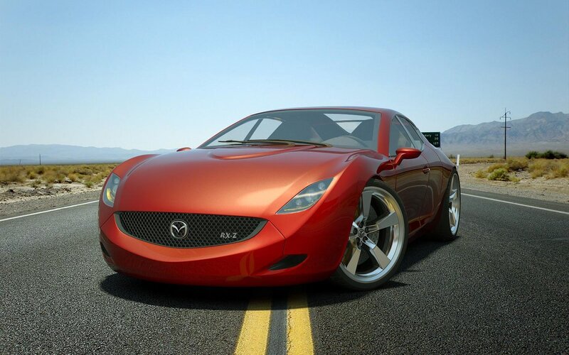 Red Mazda Rx-z Concept Car — Serene
