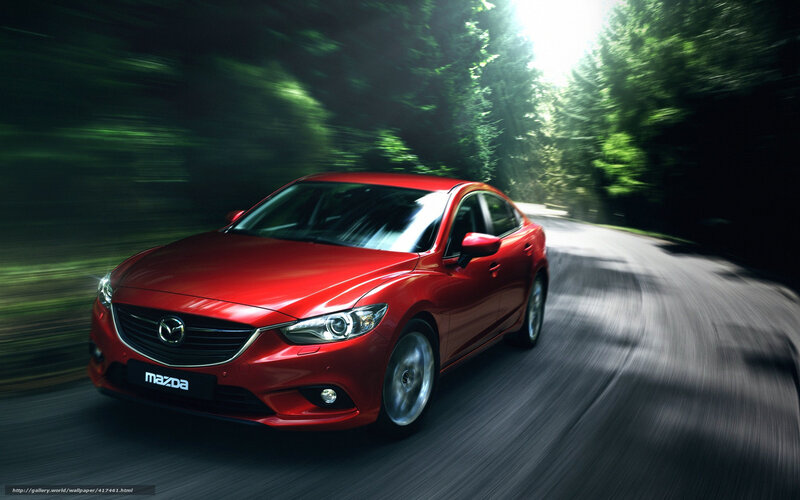Red Mazda Sedan