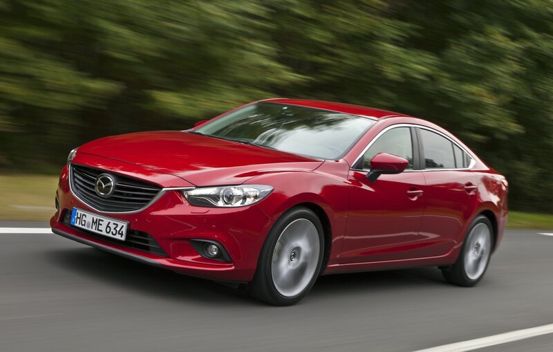 Red Mazda6 Sedan — Dynamic, Afternoon