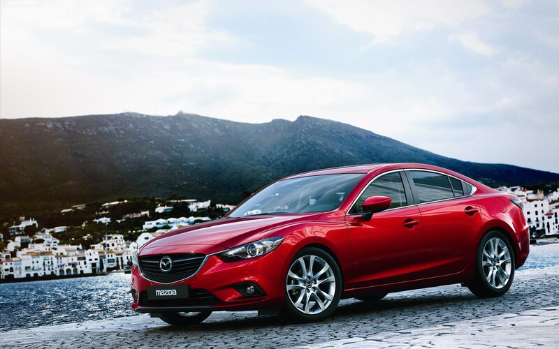 Red Mazda6 Sedan — Serene, Afternoon