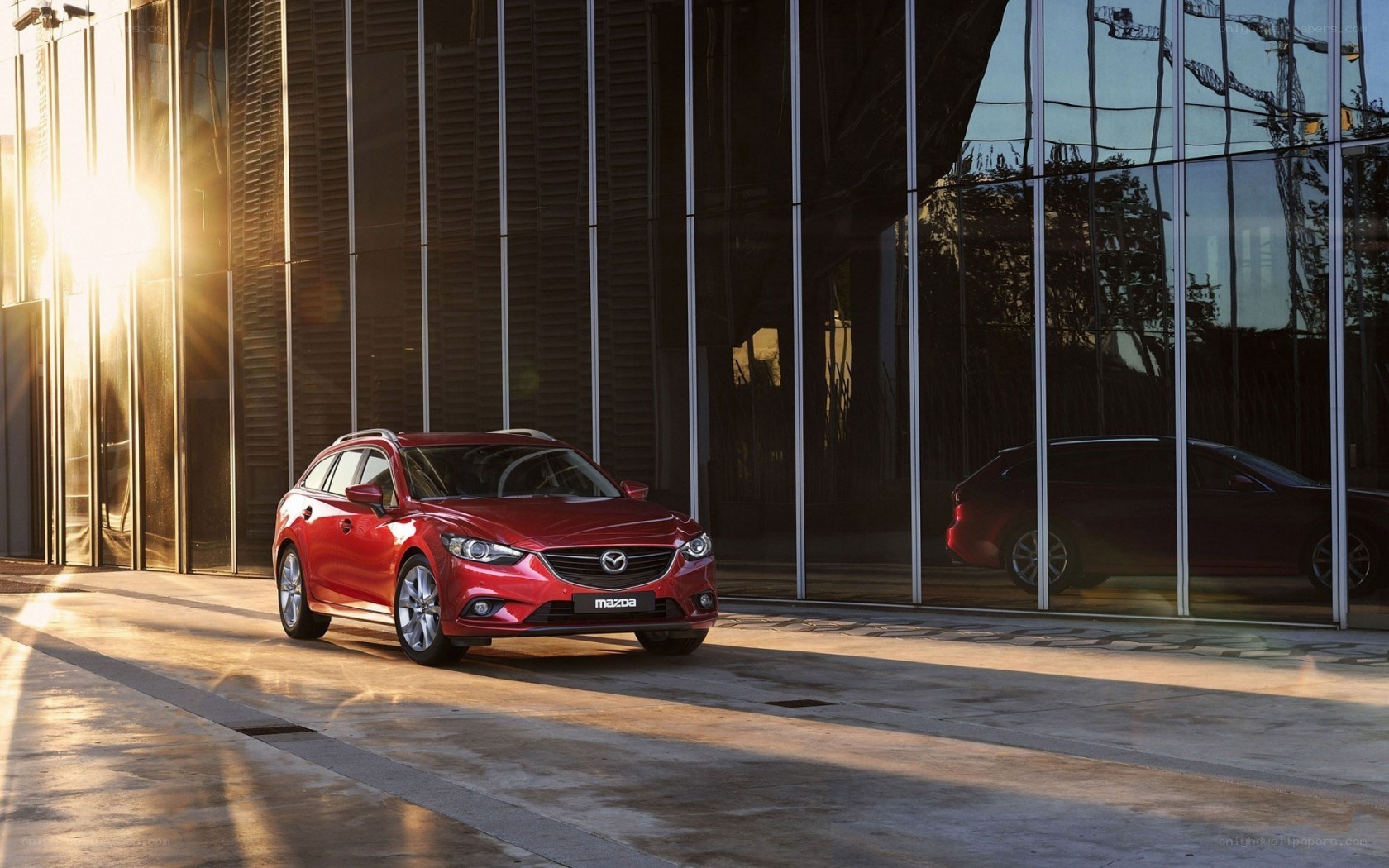 Red Mazda6 Wagon in City