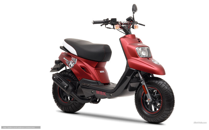 Red MBK scooter