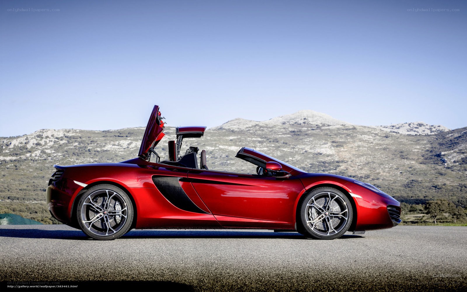 Red McLaren convertible sports car
