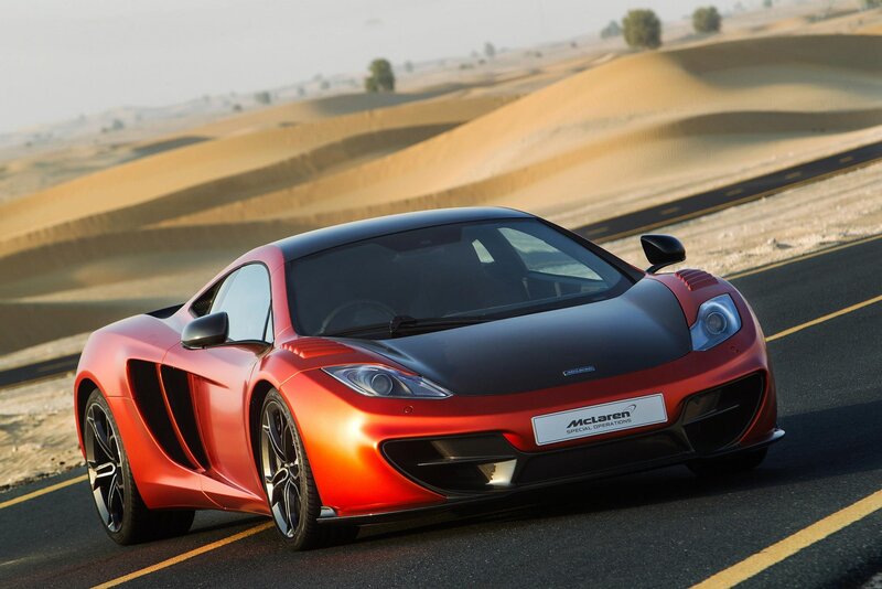 Red McLaren in the desert