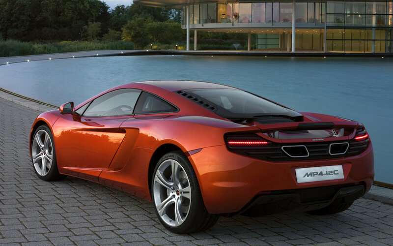 Red McLaren MP4-12C sports car