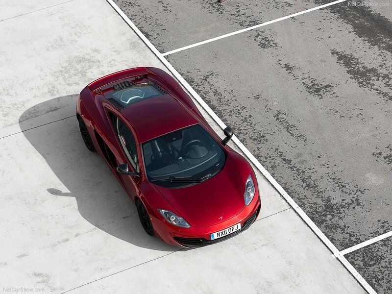 Red McLaren MP4-12C sports car