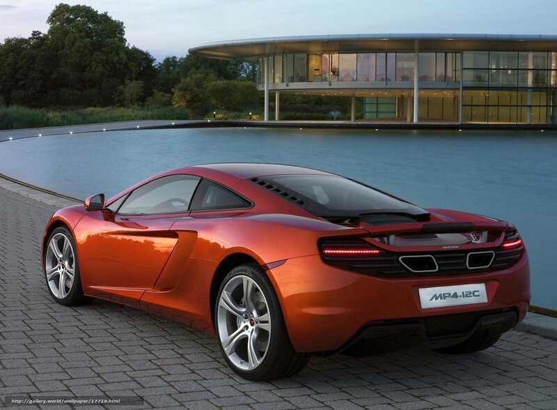 Red McLaren MP4-12C sports car