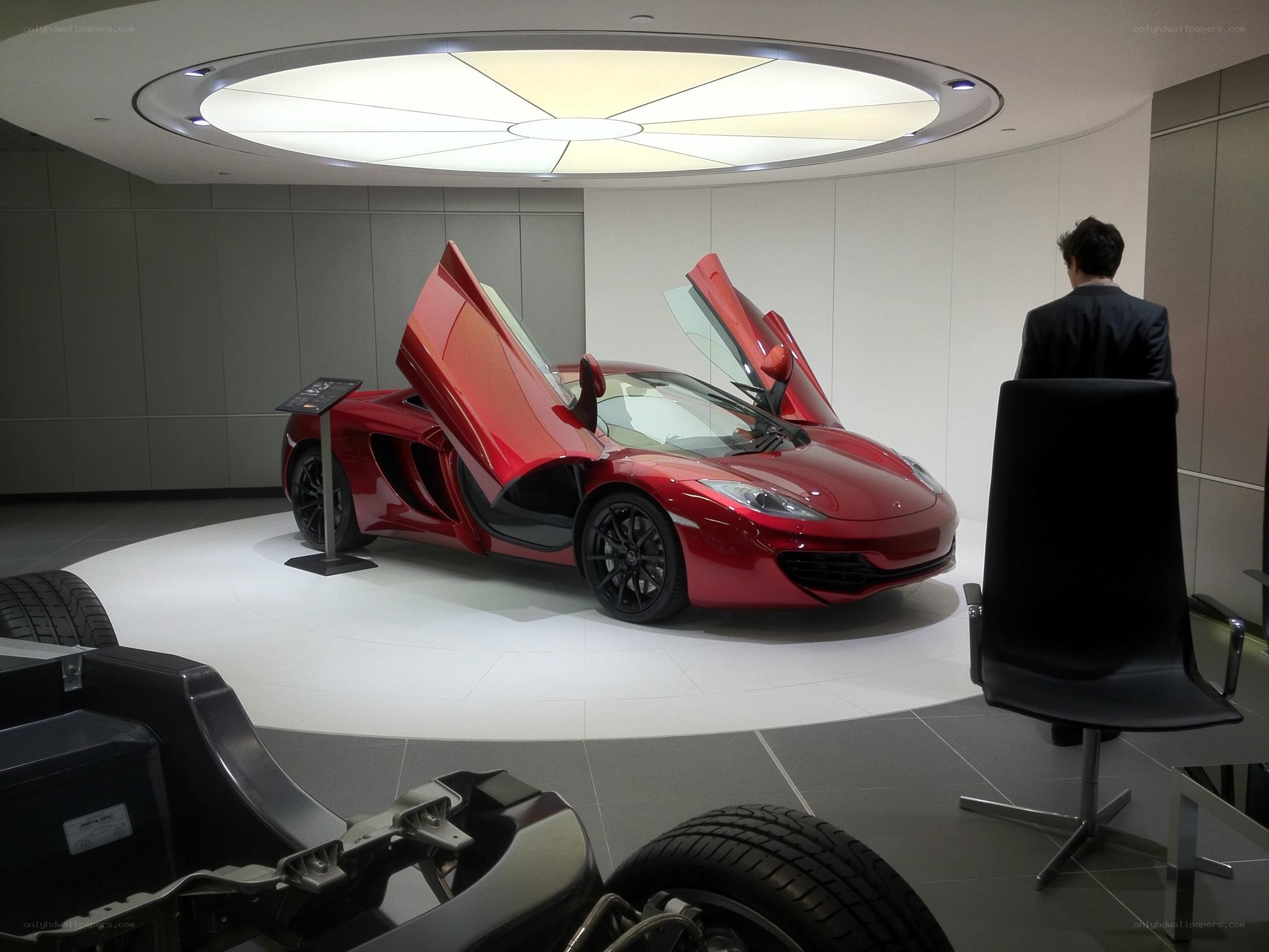 Red McLaren on display