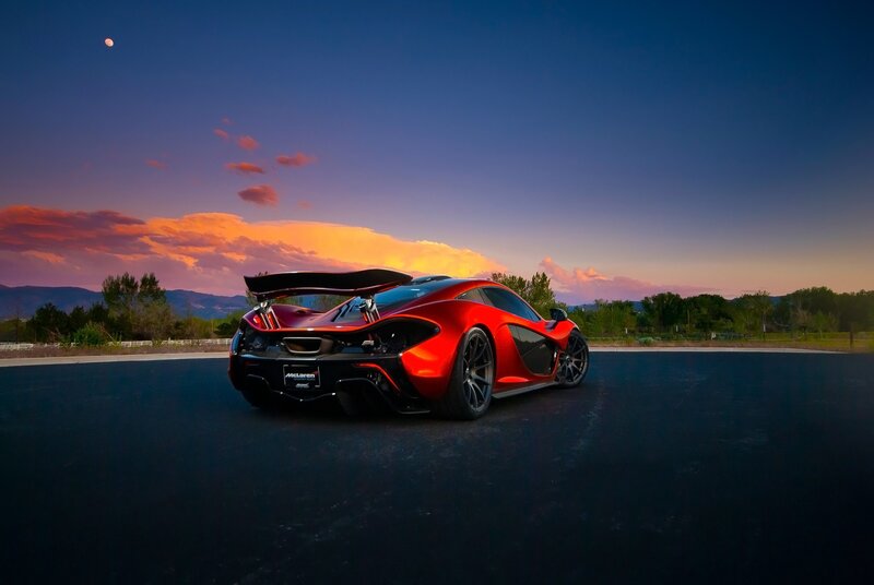 Red Mclaren P1 Car — Dramatic