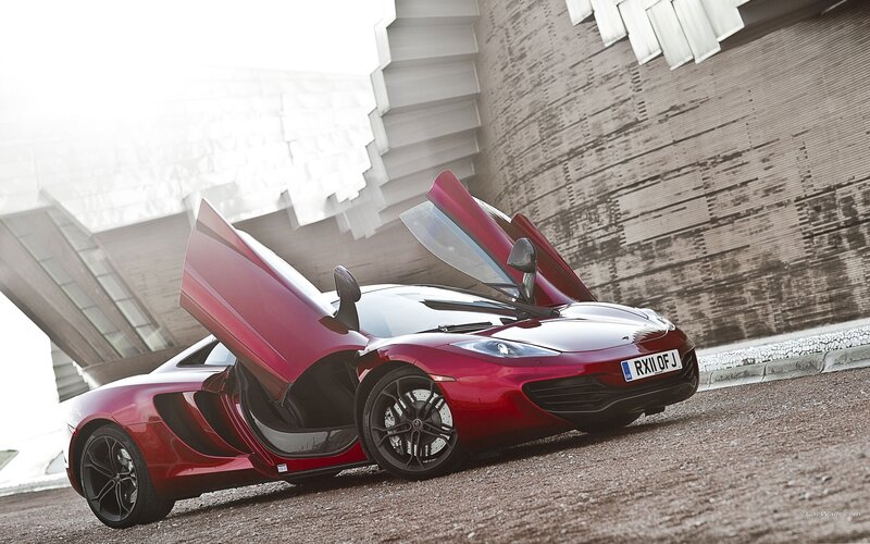 red mclaren sports car