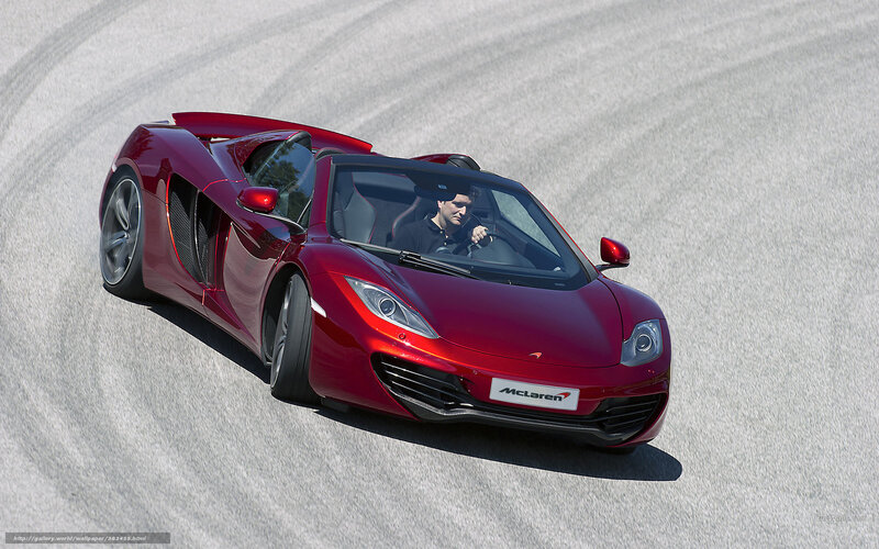 Red Mclaren Sports Car — Dynamic, Afternoon