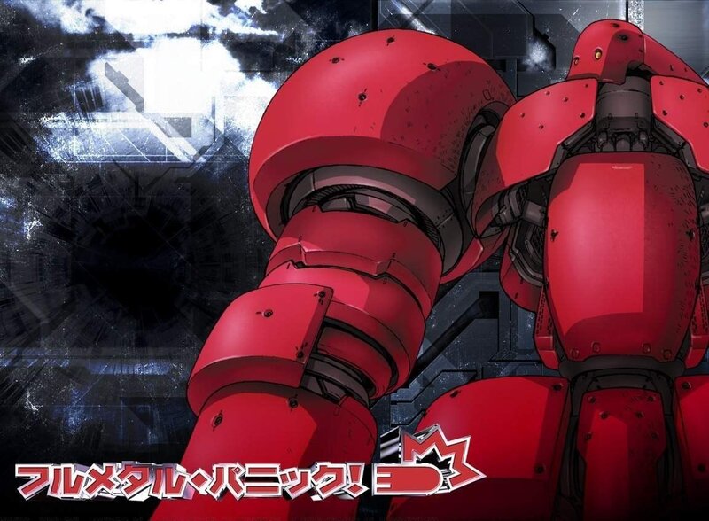 Red mecha in action