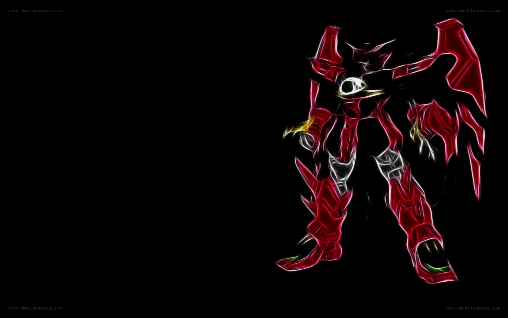 red mecha robot artwork