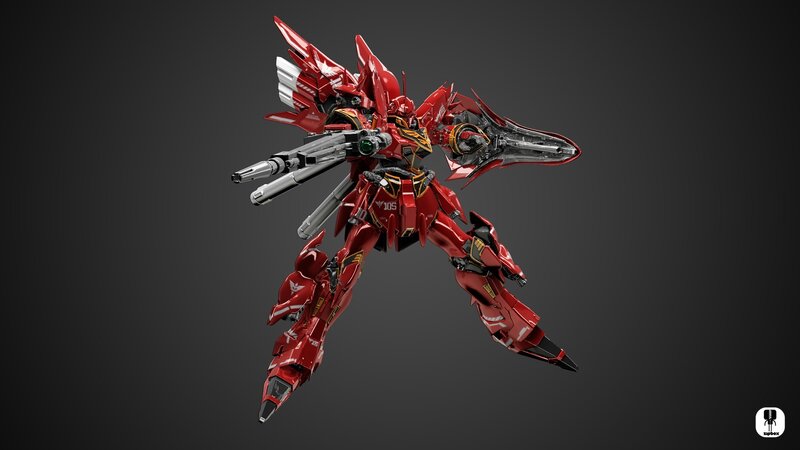 Red Mecha Robot — Dramatic, 3d Render