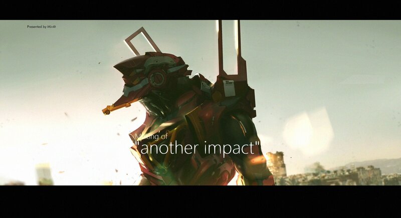 Red Mecha Robot — Dramatic, Sunset, Digital Art, City Ruins