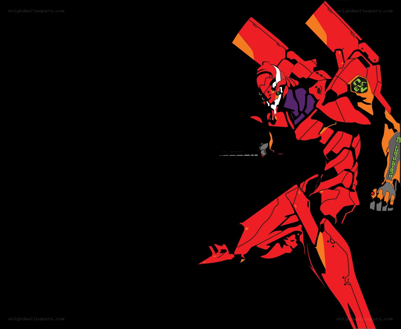 red mecha robot in action