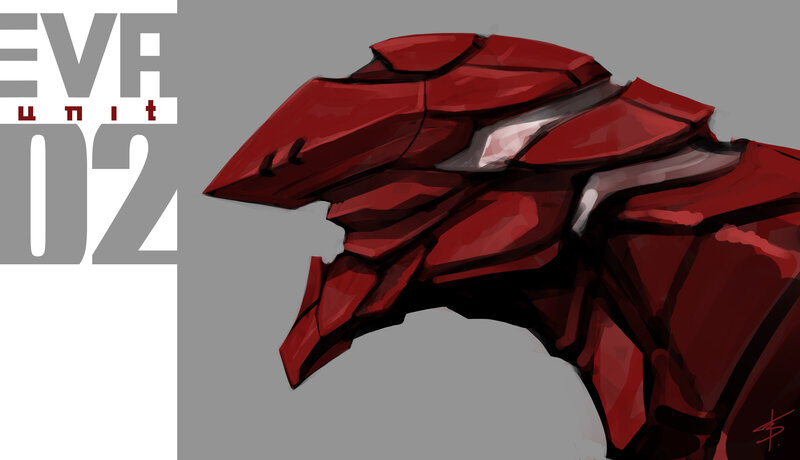 Red mecha unit concept