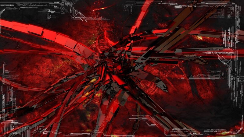 red mechanical spider design