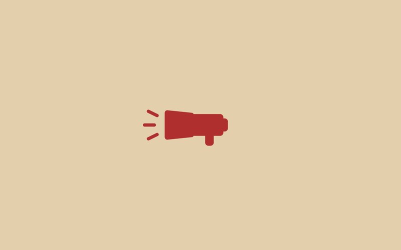 red megaphone icon