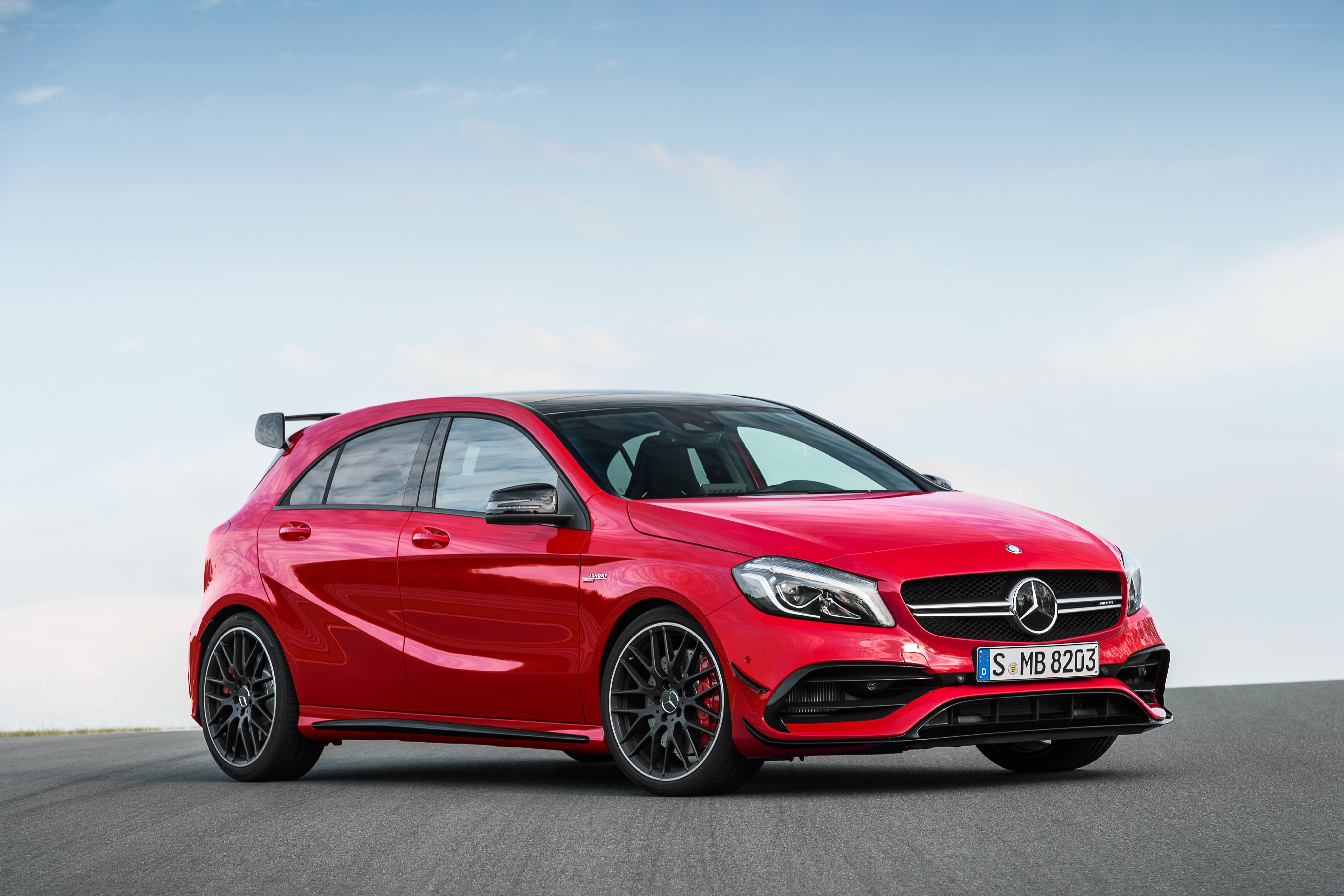 Red Mercedes-AMG A45