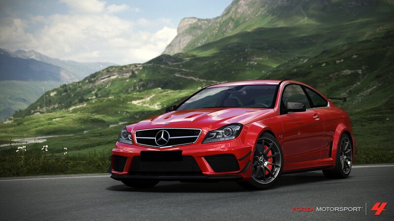 Red Mercedes-AMG C63 Coupe