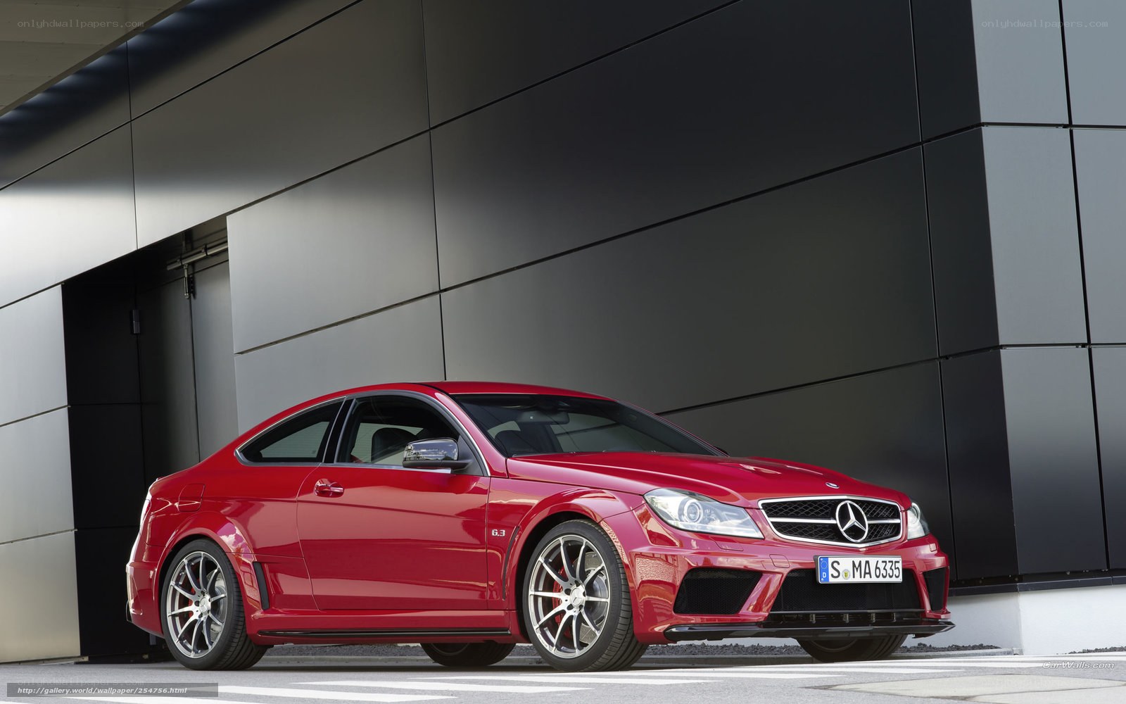 Red Mercedes-AMG C63 Coupe