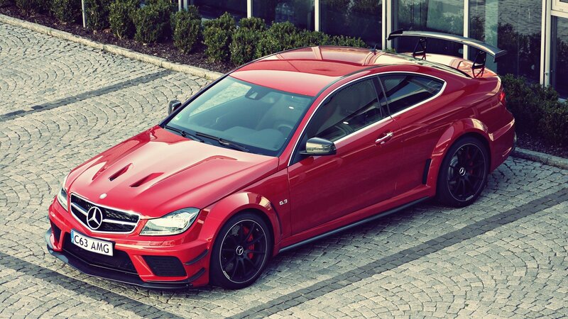 Red Mercedes-AMG C63 Coupe