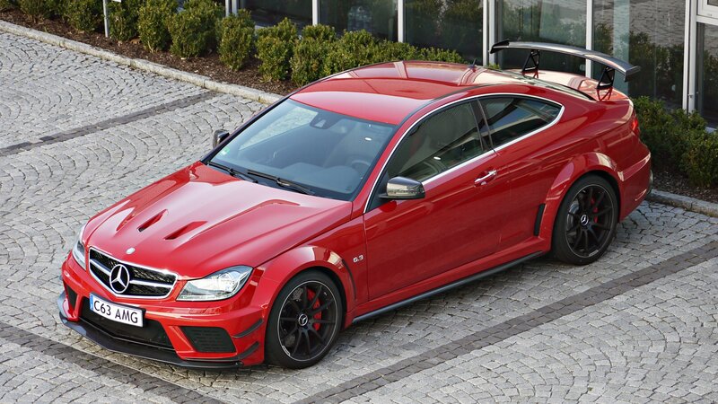 Red Mercedes-AMG C63 Coupe