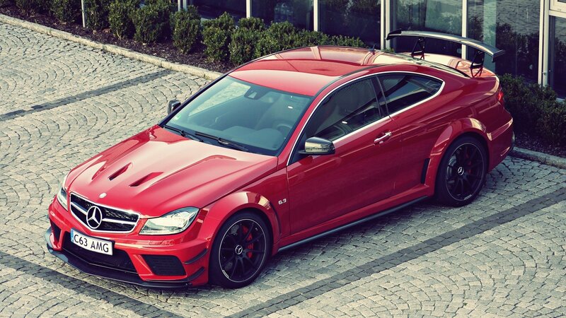 Red Mercedes-AMG C63 Coupe