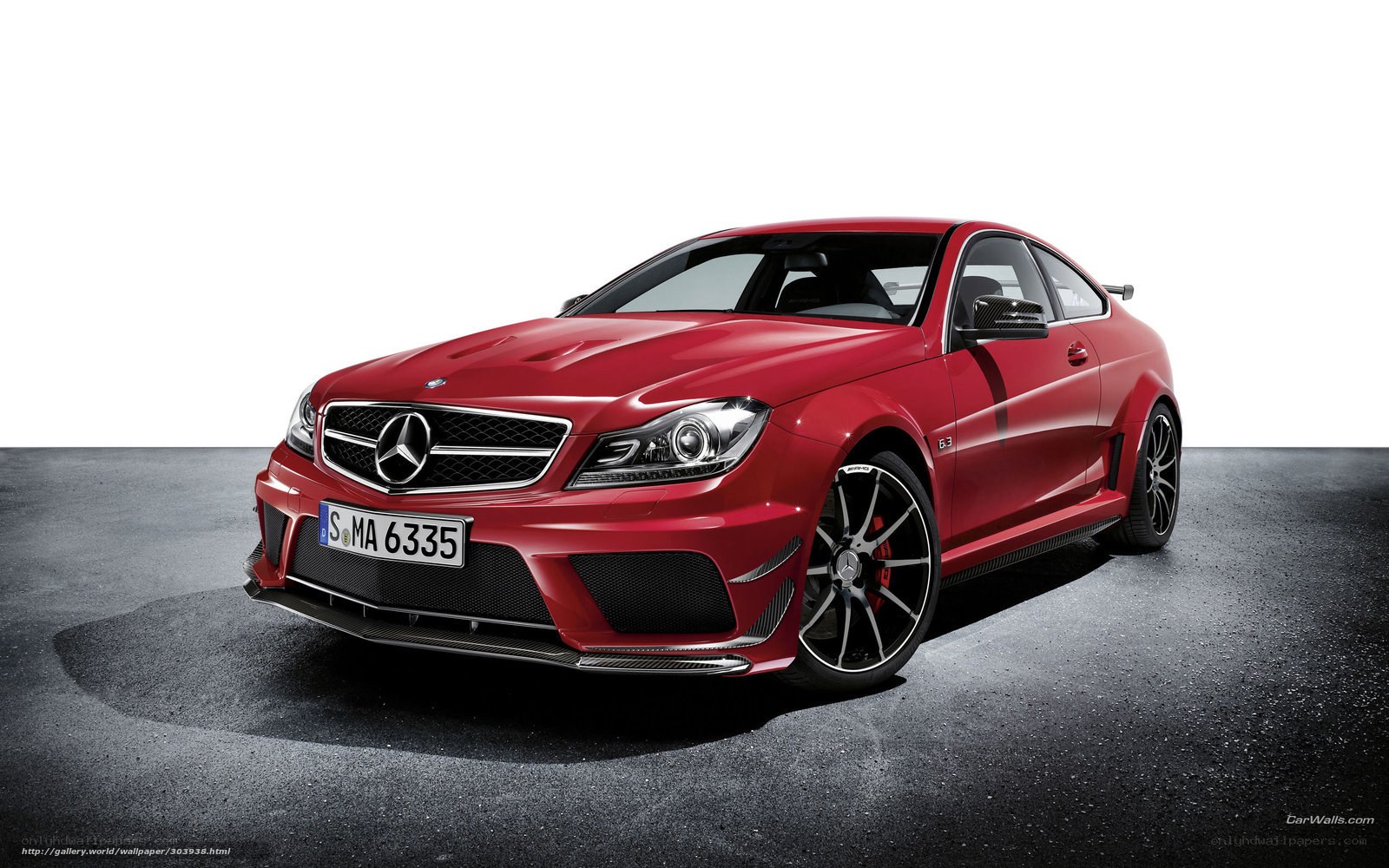Red Mercedes-AMG C63 Coupe