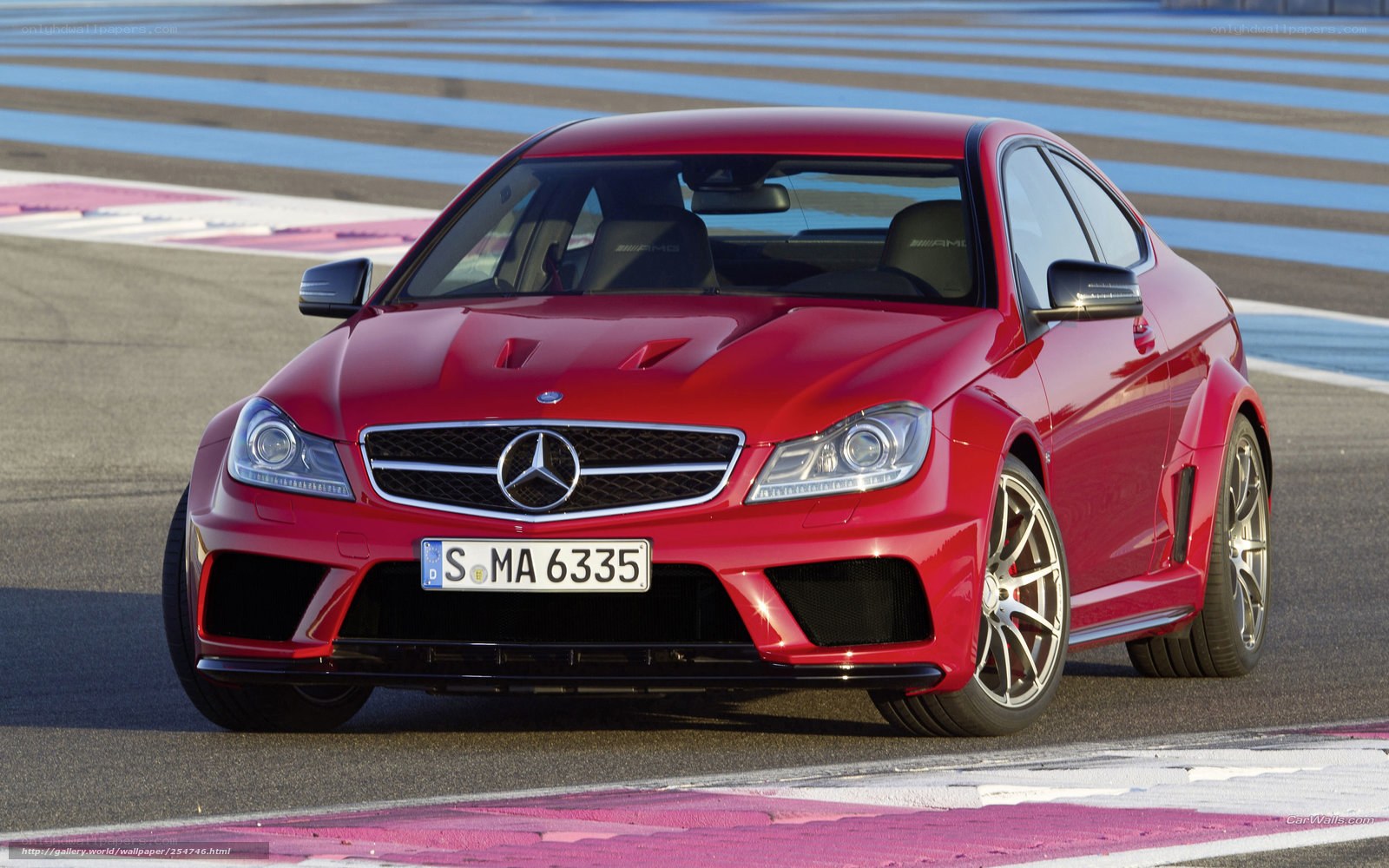 Red Mercedes-AMG C63 Coupe