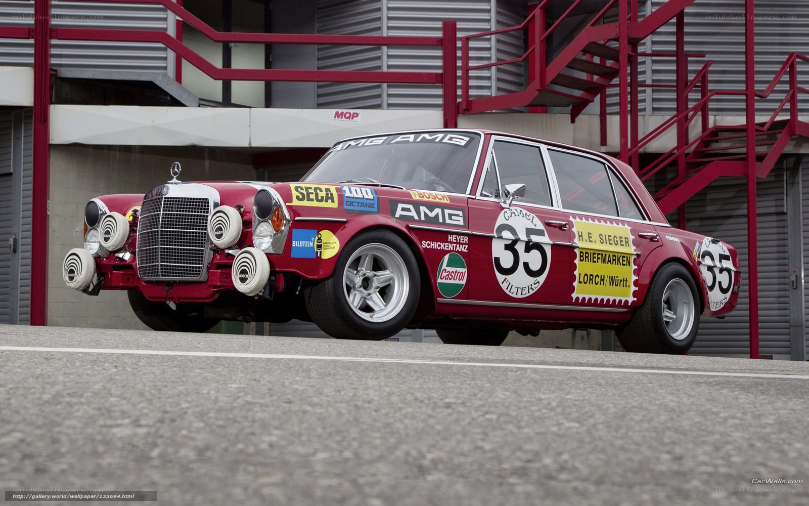 Red Mercedes-AMG race car