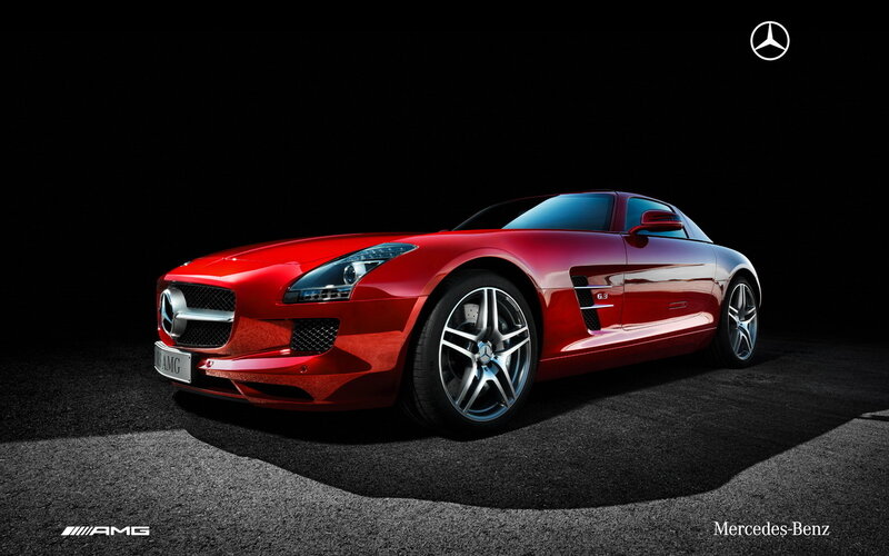 Red Mercedes-amg Sports Car — Dramatic