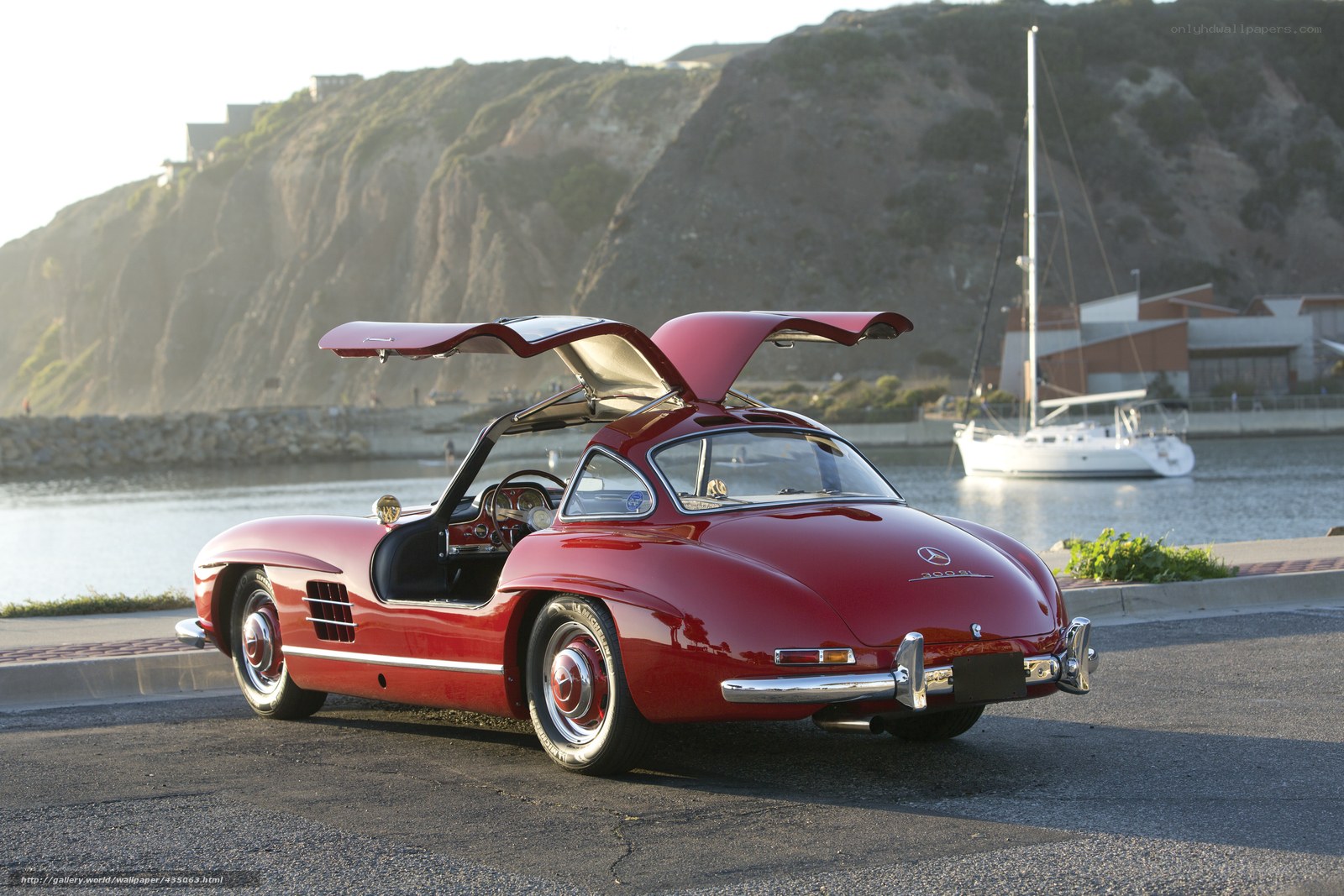 Red Mercedes-Benz 300SL Gullwing