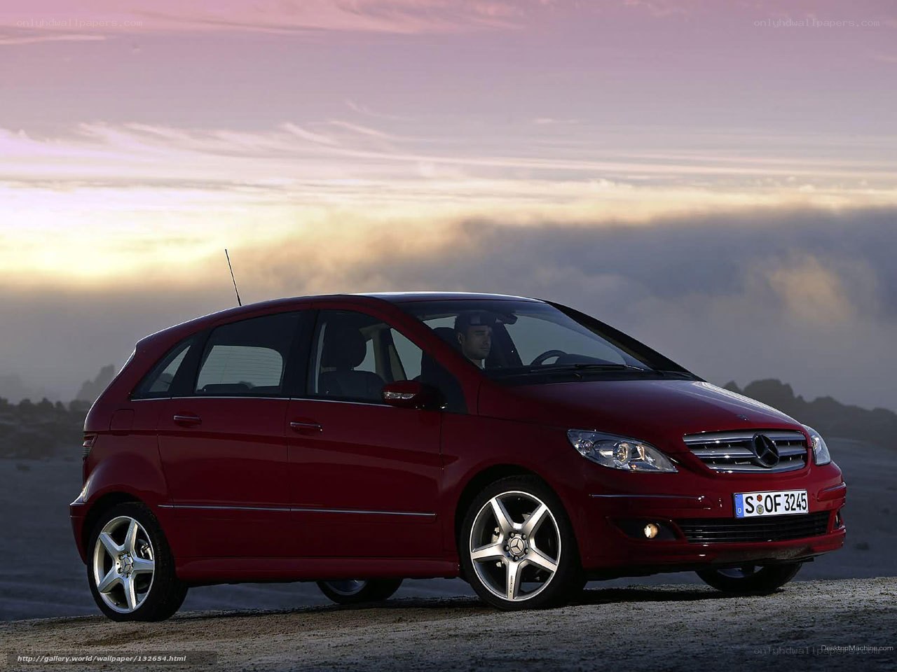 Red Mercedes-Benz B-Class car