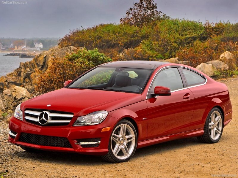Red Mercedes-Benz C-Class Coupe