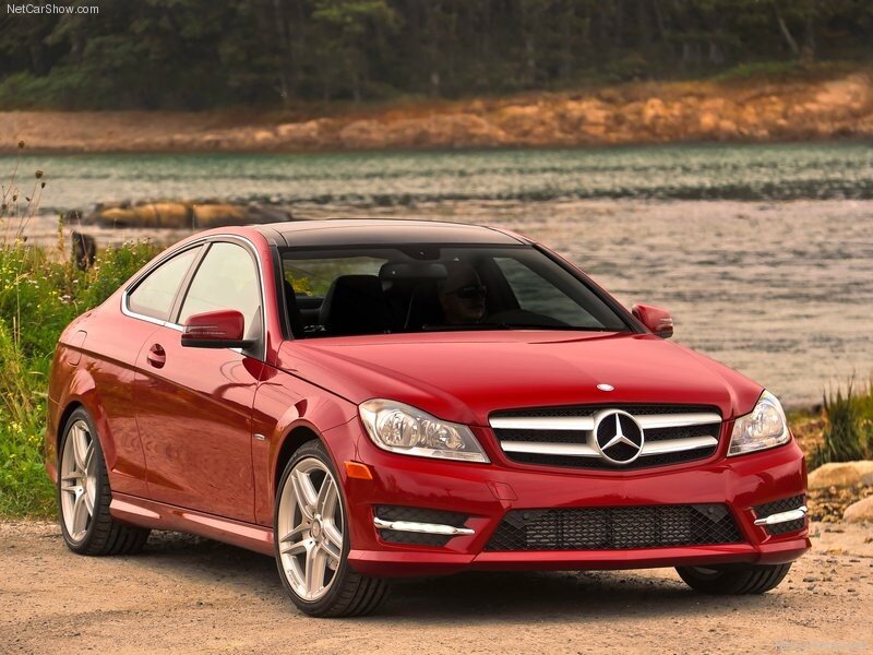 Red Mercedes-Benz C-Class Coupe