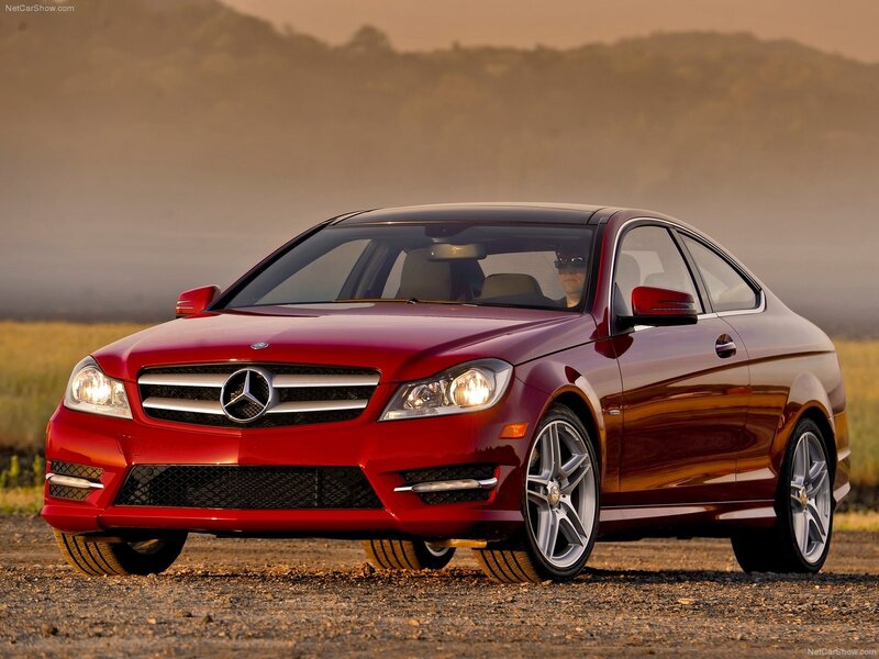 Red Mercedes-Benz C-Class Coupe