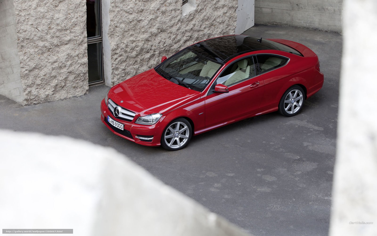 Red Mercedes-Benz C-Class Coupe