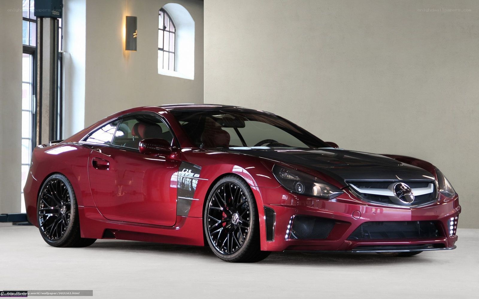Red Mercedes-Benz C25 Coupe