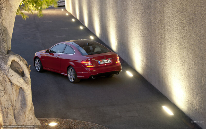 Red Mercedes-Benz C350 Coupe