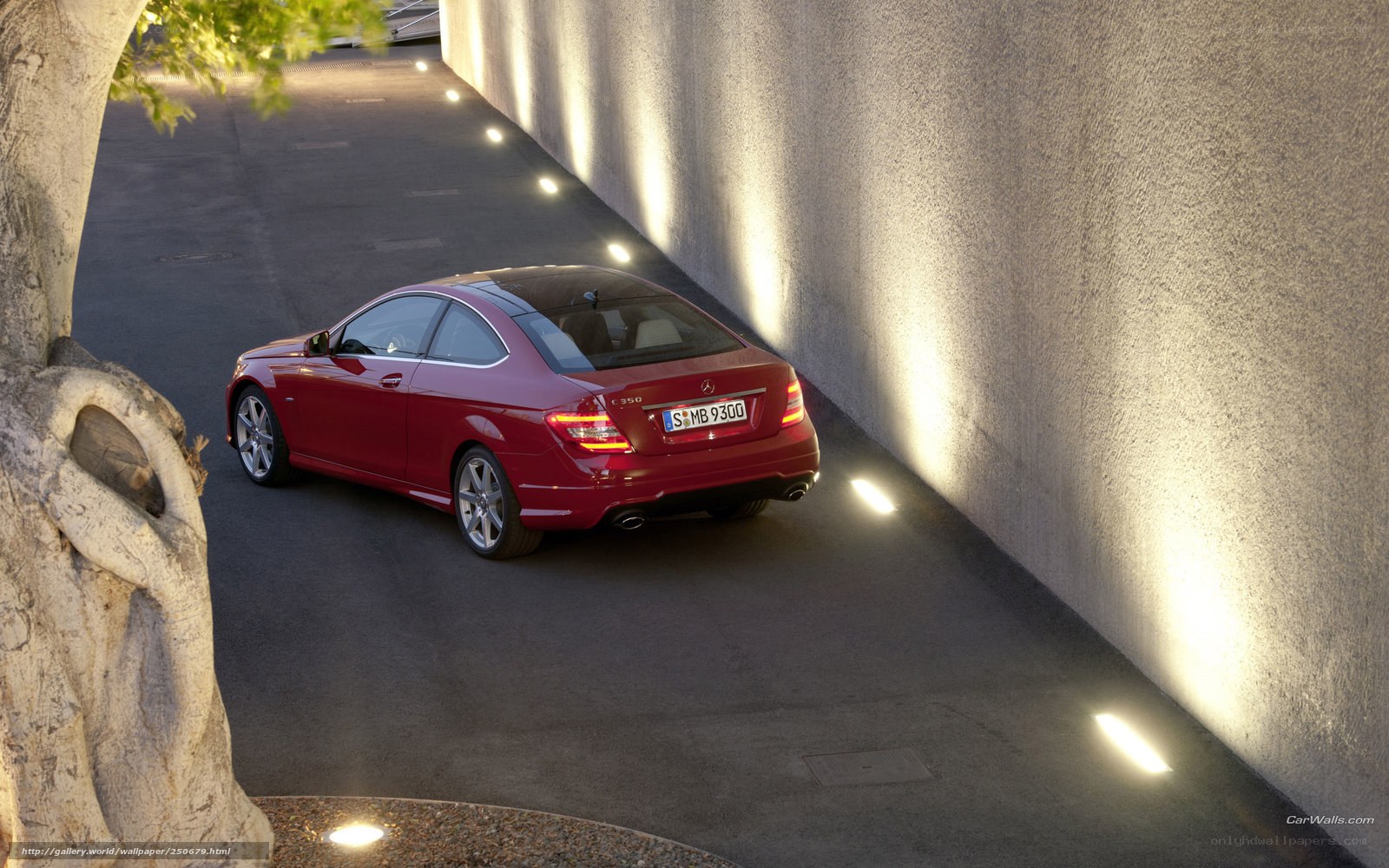 Red Mercedes-Benz C350 Coupe